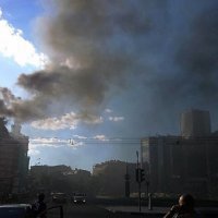 В центре Москвы горит здание торгового центра