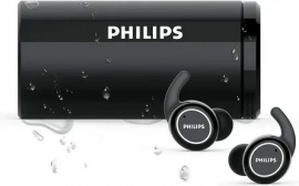Новые беспроводные наушники от компании Philips ActionFit дезинфицируются прямо в футляре