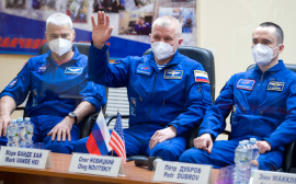 Экипаж "Союза" отправился на МКС и отметил 60-летие космического полета Гагарина