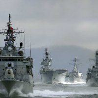 В Каспийском море начались учения 20 кораблей ВМФ РФ