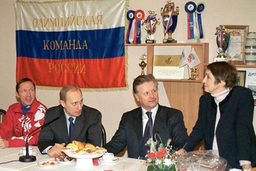 Леонид Тягачев и Путин в 2002